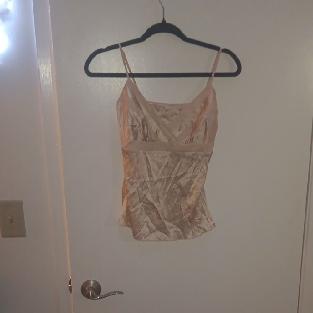 Bebe Cream Satin Camisole Top